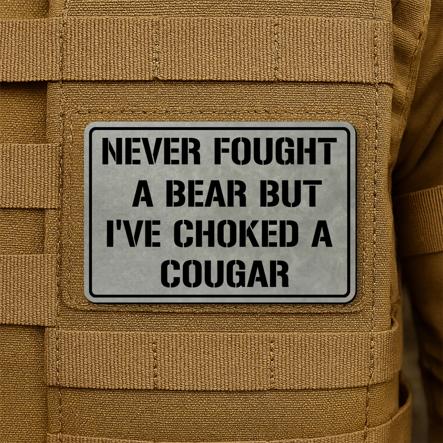 I’ve Choked A Cougar Funny Morale Patch 2"x3" Hook & Loop | Made in USA