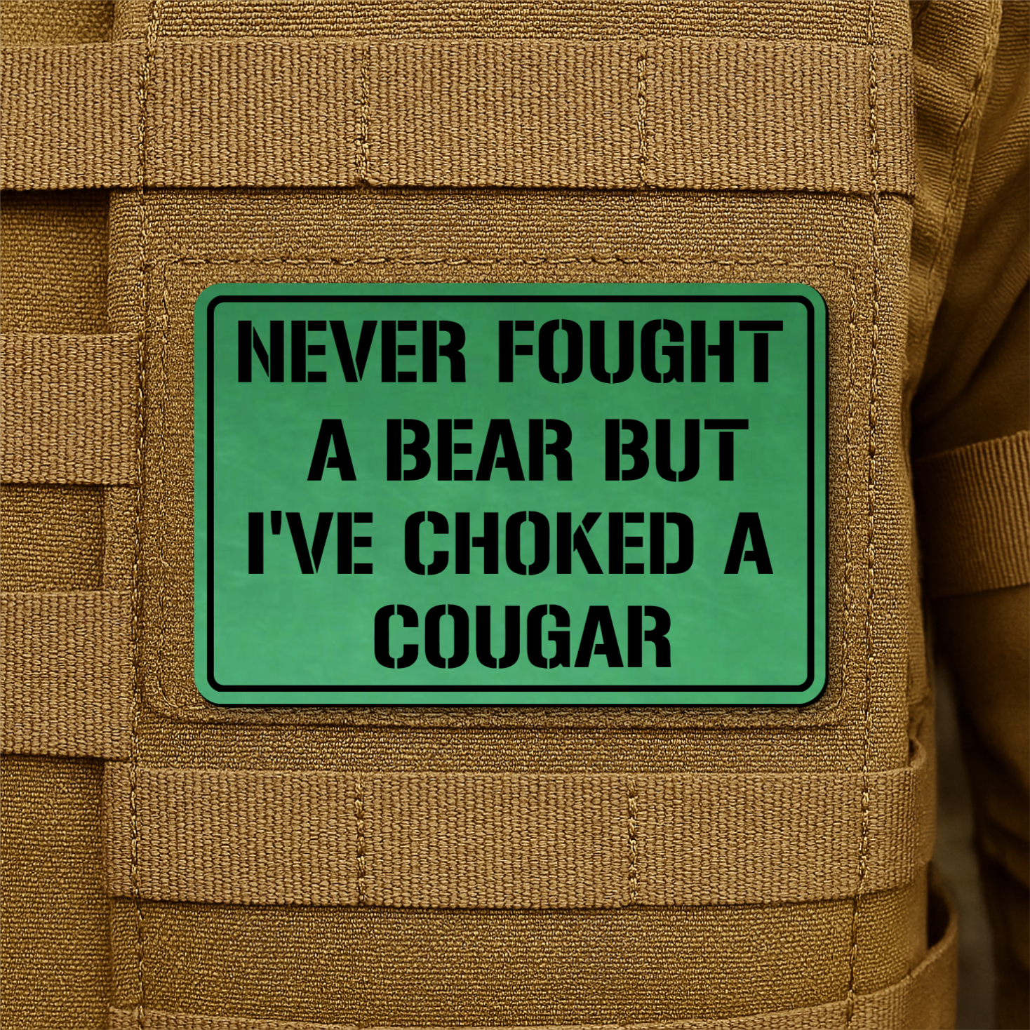 I’ve Choked A Cougar Funny Morale Patch 2"x3" Hook & Loop | Made in USA