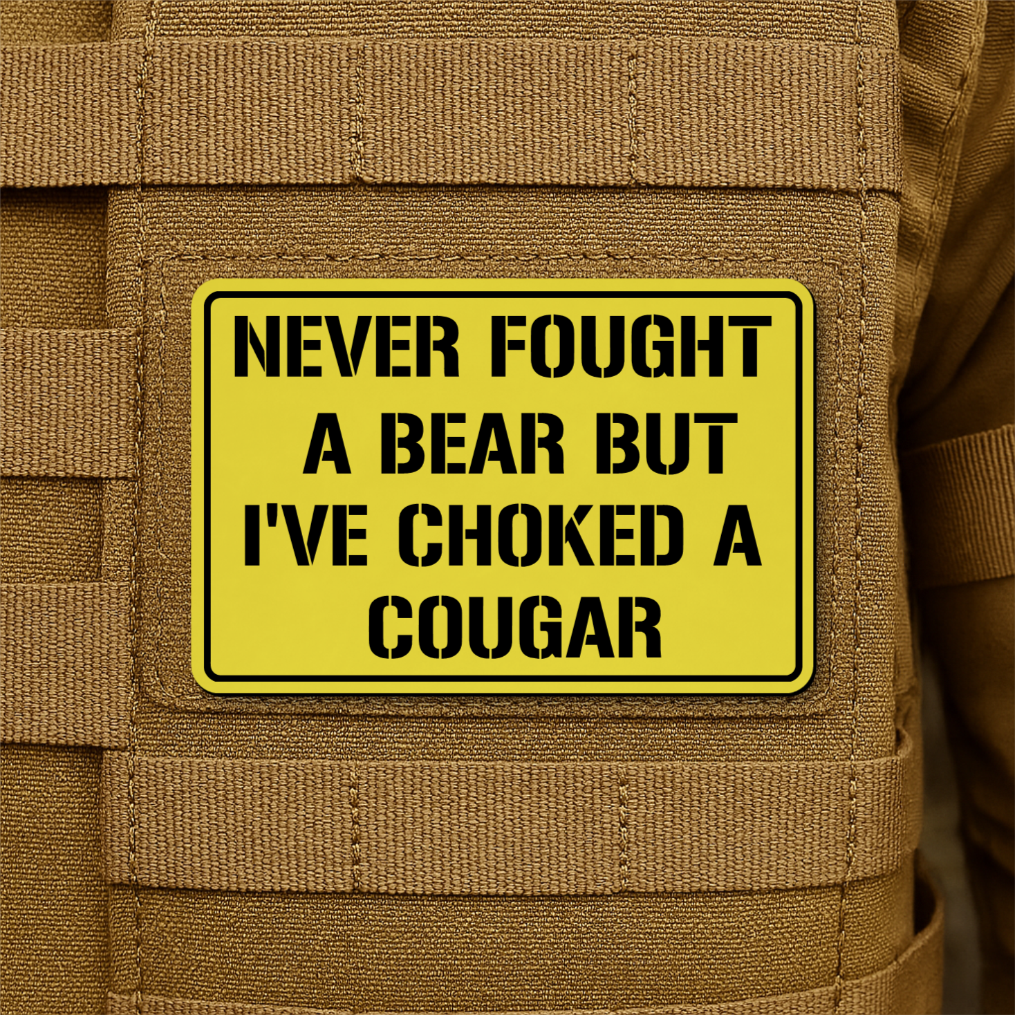 I’ve Choked A Cougar Funny Morale Patch 2"x3" Hook & Loop | Made in USA