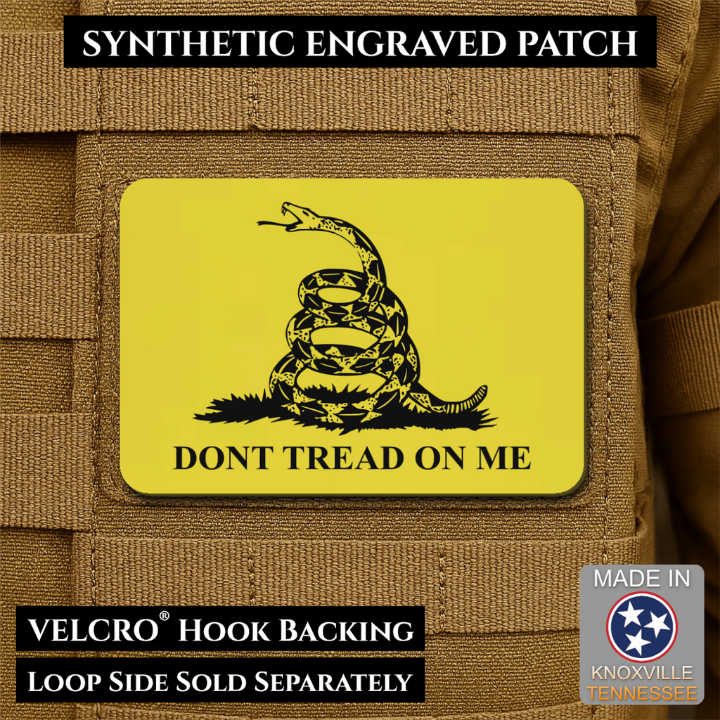 Don’t Tread on Me Gadsden Flag Patch | Made in USA | VELCRO® Brand Hook Backing