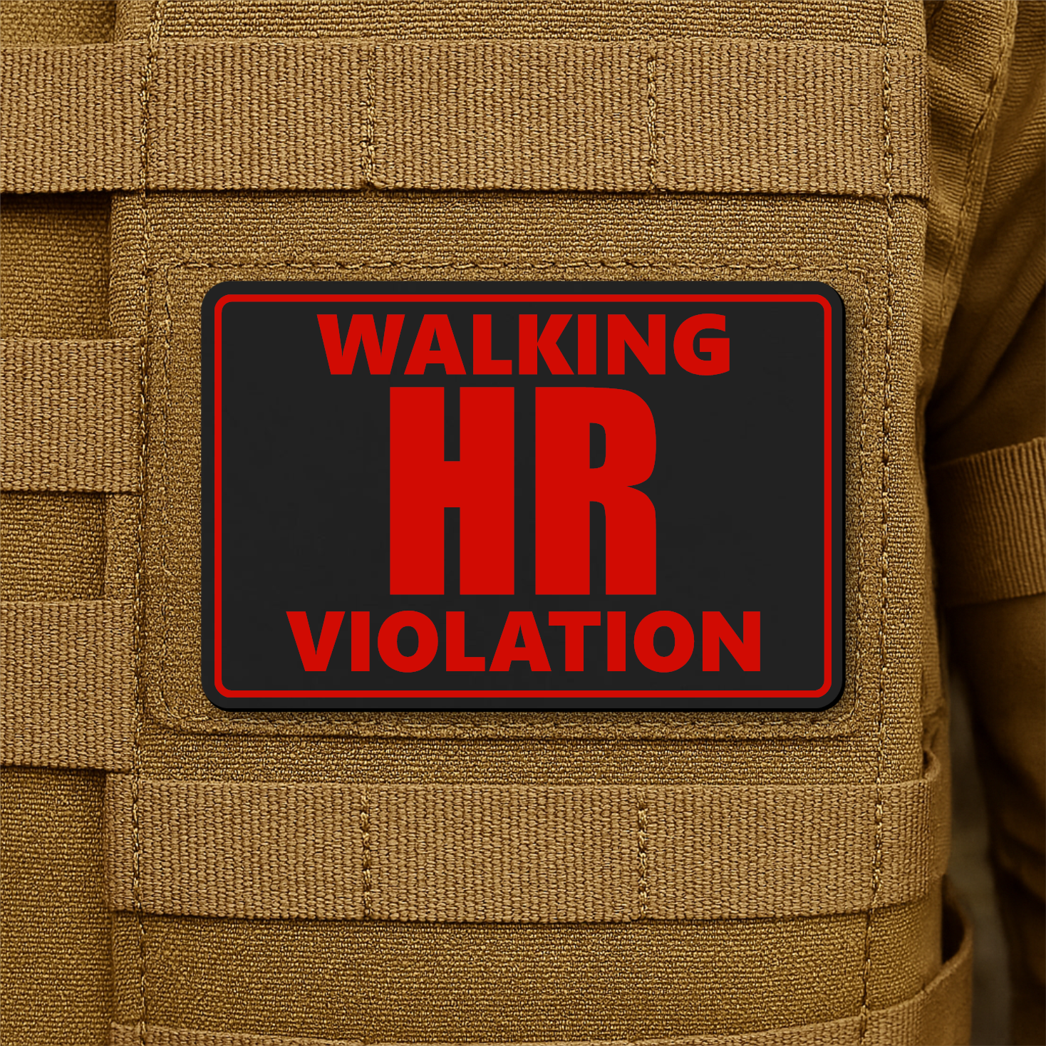 Walking HR Violation Funny Morale Patch 2"x3" Hook & Loop | Made in USA