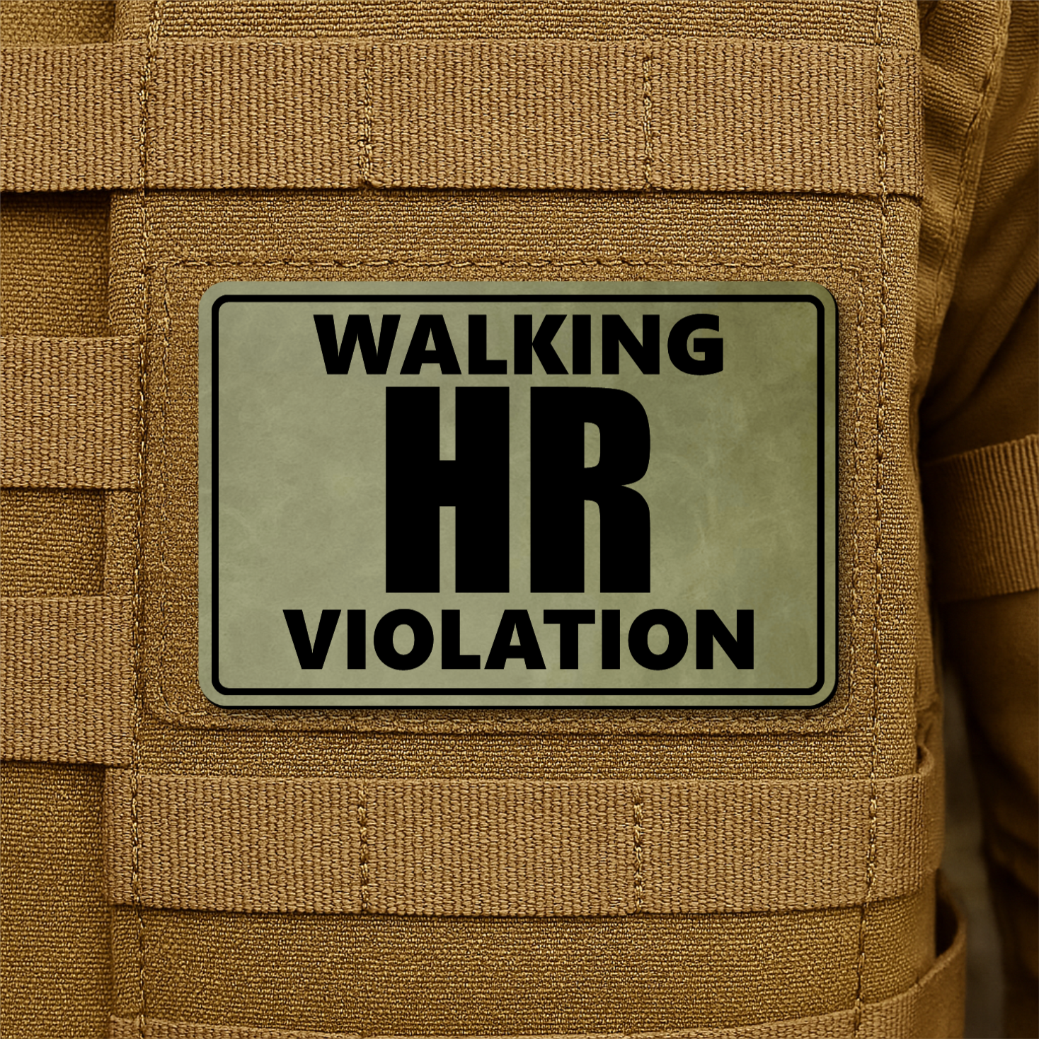 Walking HR Violation Funny Morale Patch 2"x3" Hook & Loop | Made in USA