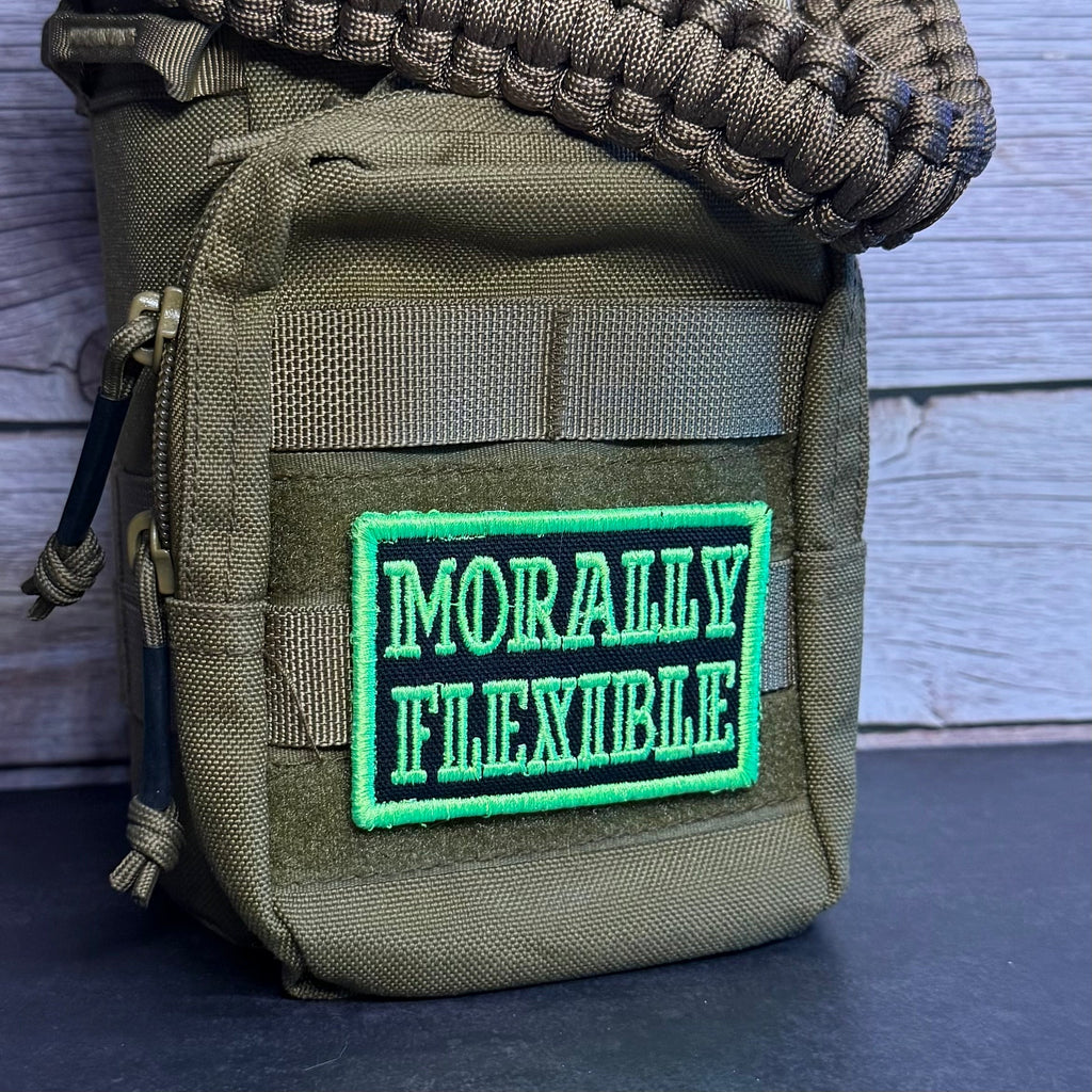 Morally Flexible Funny Morale Patch | Made in USA | VELCRO® Brand Hook Backing