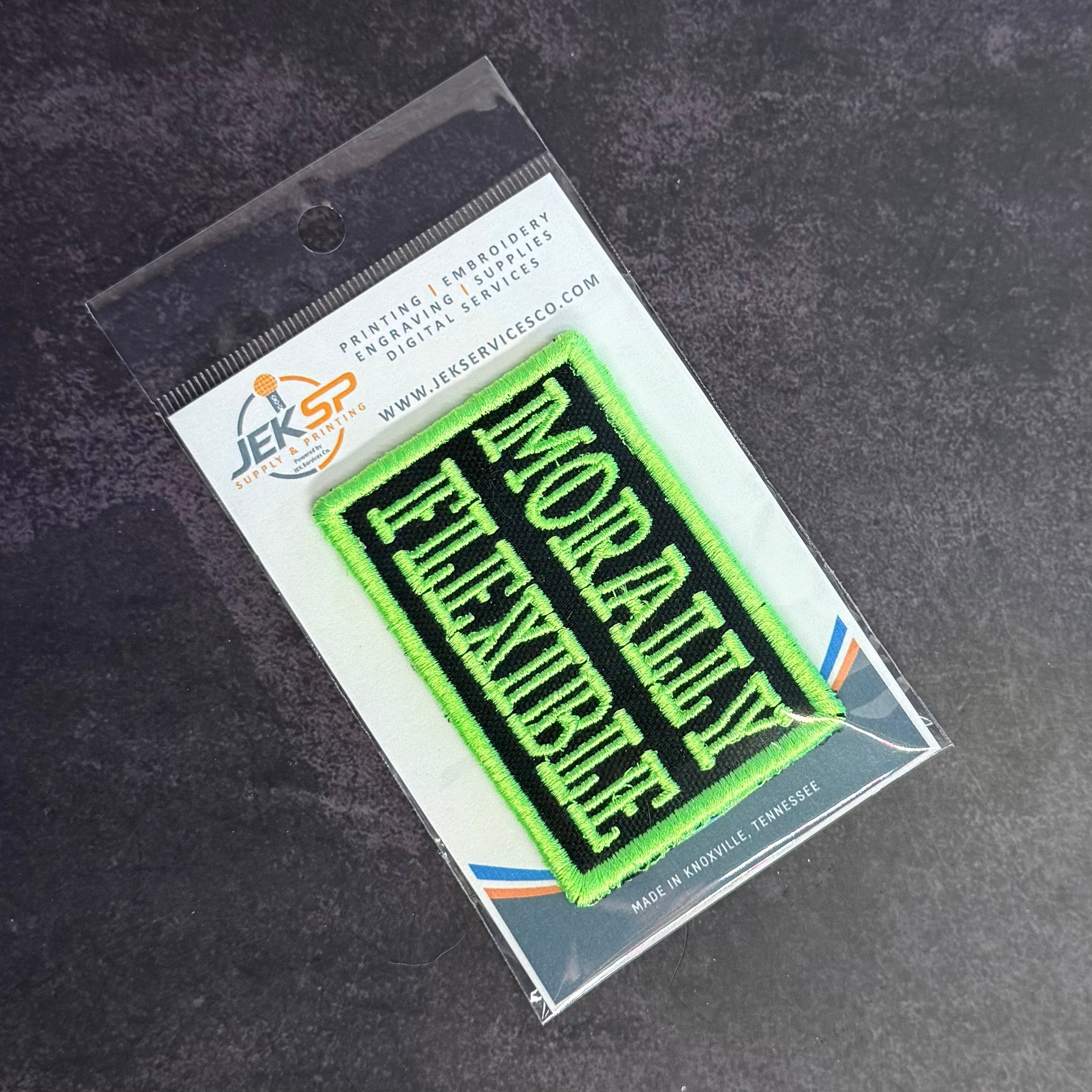 Morally Flexible Funny Morale Patch | Made in USA | VELCRO® Brand Hook Backing