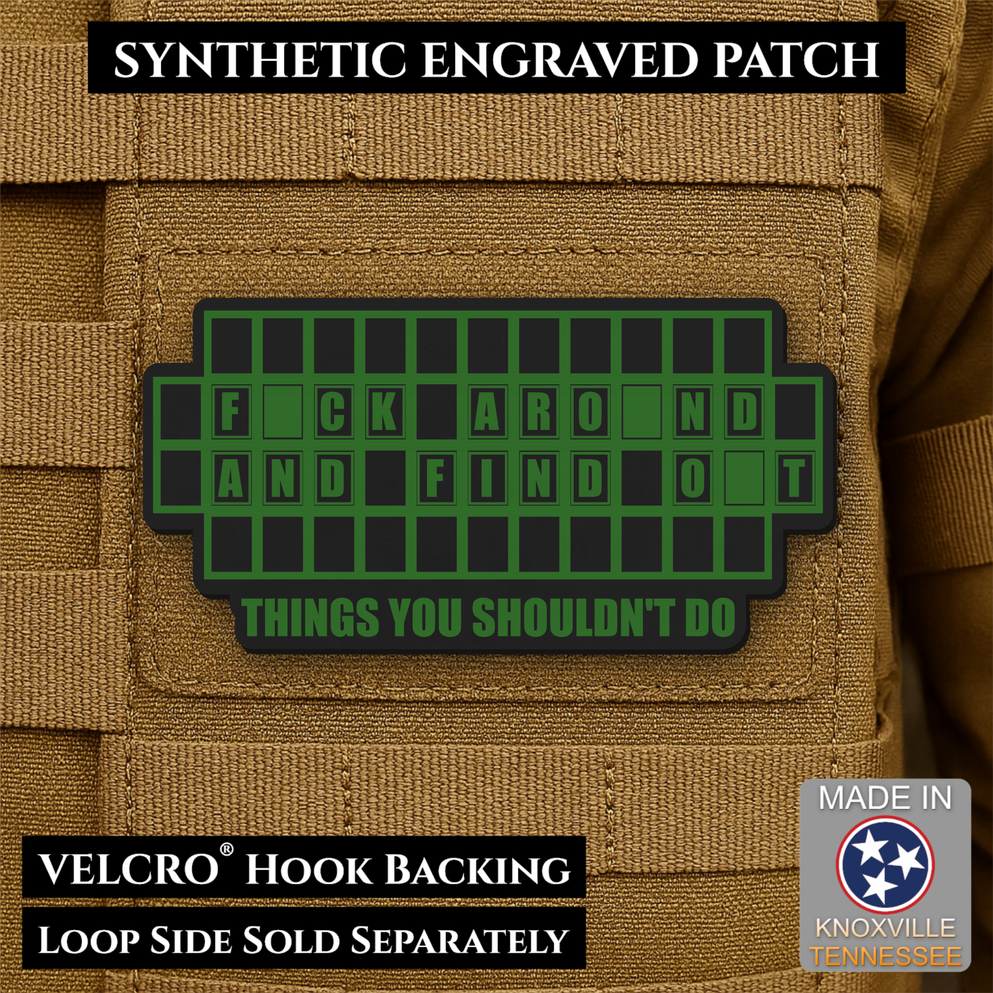 FAFO Game Show Funny Morale Patch | Made in USA | VELCRO® Brand Hook Backing